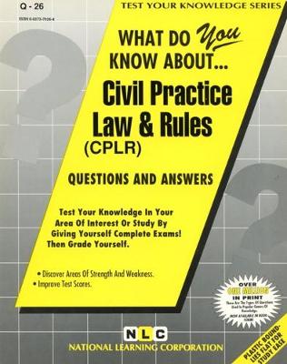 Book cover for CIVIL PRACTICE LAW & RULES (CPLR)