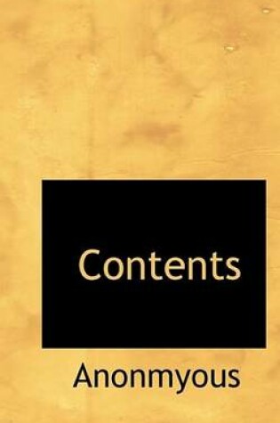 Cover of Contents