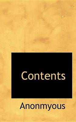 Book cover for Contents