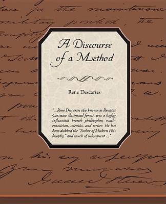 Cover of A Discourse of a Method