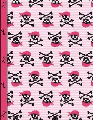 Book cover for Pirate Girl Skulls and Bones Notebook 4x4 Quad Ruled Paper