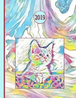 Book cover for 2019 Planner; Kitten Opal