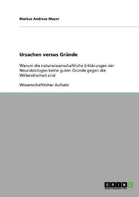 Book cover for Ursachen versus Grunde