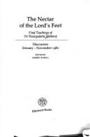 Cover of Nectar of the Lord's Feet