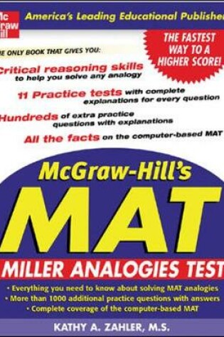 Cover of McGraw-HIll's MAT: Miller Analogies Test