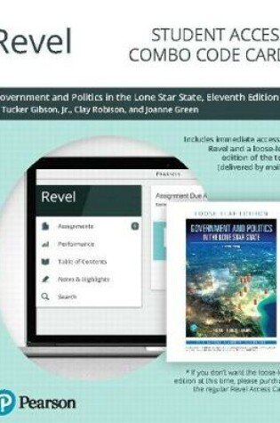 Cover of Government and Politics in the Lone Star State - Revel Combo Access Card