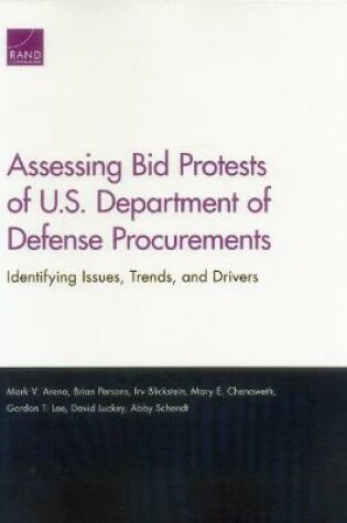 Cover of Assessing Bid Protests of U.S. Department of Defense Procurements