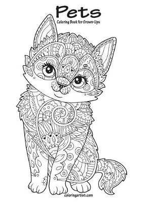 Cover of Pets Coloring Book for Grown-Ups