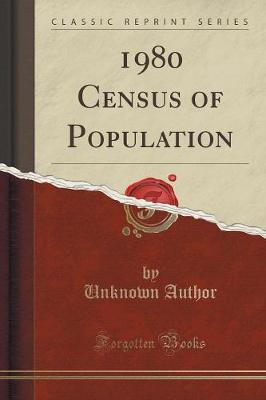 Book cover for 1980 Census of Population