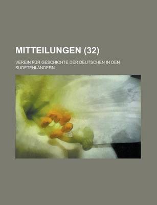 Book cover for Mitteilungen (32)