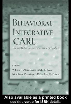 Book cover for Behavioral Integrative Care