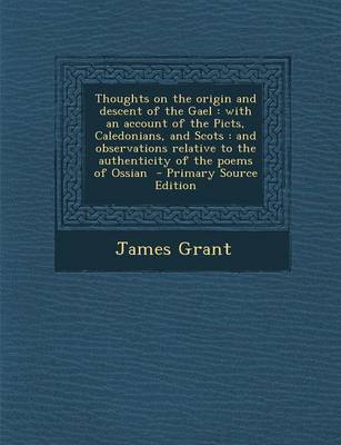 Book cover for Thoughts on the Origin and Descent of the Gael