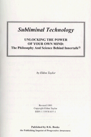 Cover of Subliminal Technology