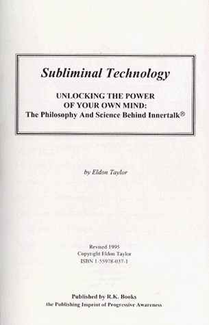 Book cover for Subliminal Technology