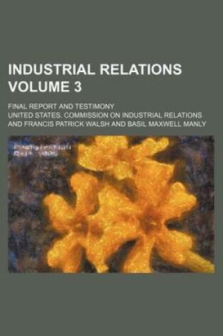 Cover of Industrial Relations Volume 3; Final Report and Testimony