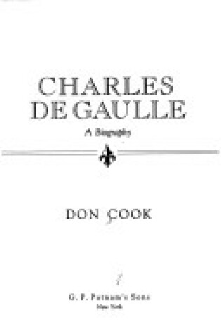 Cover of Charles de Gaulle Biography