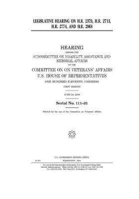 Book cover for Legislative hearing on H.R. 2379, H.R. 2713, H.R. 2774, and H.R. 2968