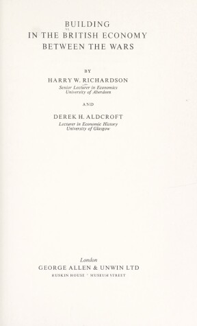 Cover of Building in the British Economy Between the Wars