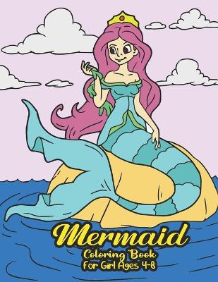 Book cover for Mermaid Coloring Book for Girls 4-8