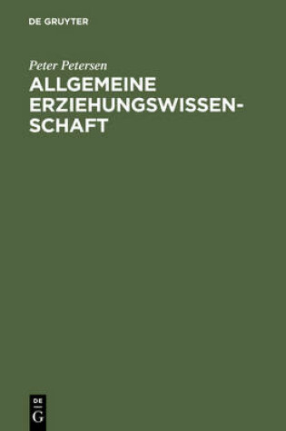 Cover of Allgemeine Erziehungswissenschaft