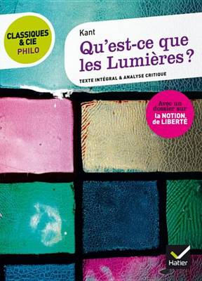 Book cover for Qu' Est-Ce Que Les Lumieres ?