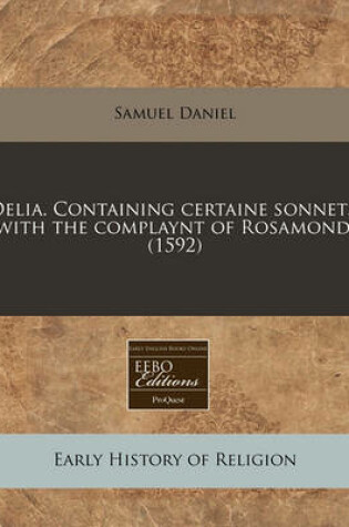 Cover of Delia. Containing Certaine Sonnets