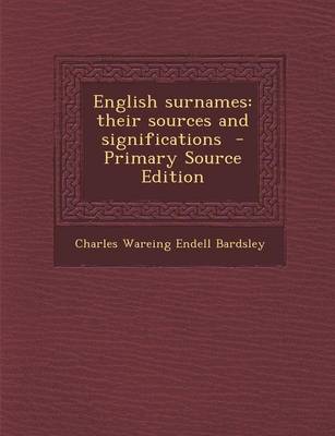 Book cover for English Surnames