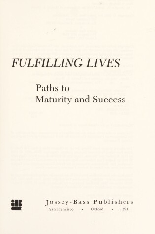 Cover of Fulfilling Lives