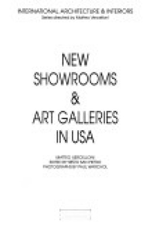 Cover of Showrooms and Art Galleries in U.S.A.