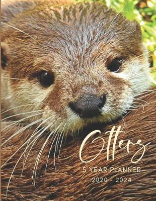 Book cover for 2020-2024 Five Year Planner Monthly Calendar Otters Goals Agenda Schedule Organizer