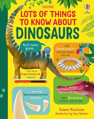 Book cover for Lots of Things to Know About Dinosaurs