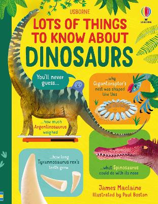 Book cover for Lots of Things to Know About Dinosaurs