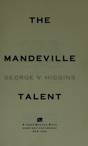 Book cover for The Mandeville Talent