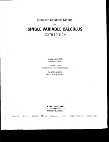 Book cover for SSM Multiv Calc 6e