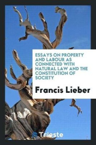 Cover of Essays on Property and Labour as Connected with Natural Law and the Constitution of Society