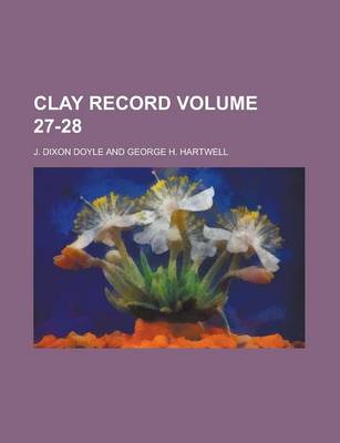 Book cover for Clay Record Volume 27-28