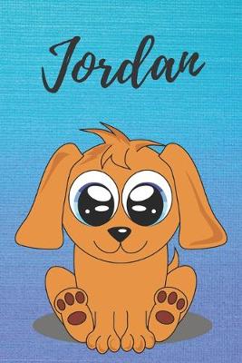 Book cover for Jordan dog coloring book / notebook / journal / diary