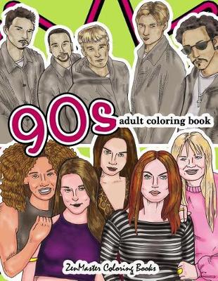Book cover for 90s Adult Coloring Book