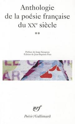 Book cover for Anthologie de la poesie francaise du XXe siecle vol.2