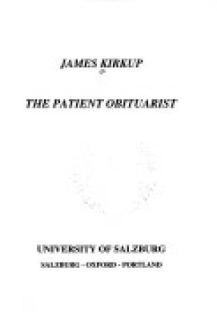 Cover of The Patient Obituarist