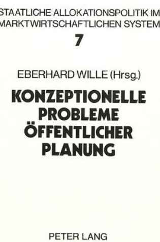Cover of Konzeptionelle Probleme Oeffentlicher Planung