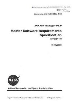 Cover of Master Software Requirements Specification