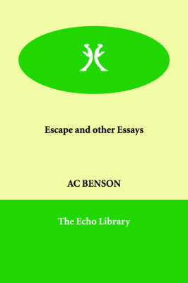 Book cover for Escape and other Essays