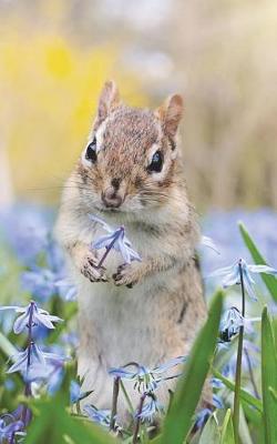 Book cover for Chipmunk with a Flower - Lined Notebook with Margins - 5