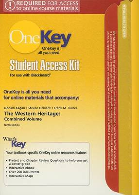 Book cover for OneKey Blackboard, Student Access Kit, Heritage of Western Civilization, Combined