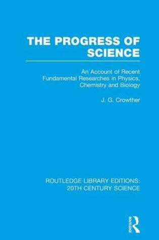 Cover of The Progress of Science