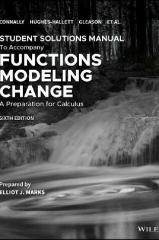 Cover of Student Solutions Manual to accompany Functions Modeling Change, 6e