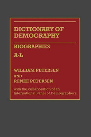 Cover of Dictionary of Demographies/Biographies A-L