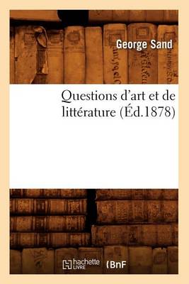Cover of Questions d'Art Et de Litterature (Ed.1878)