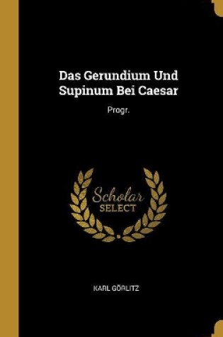 Cover of Das Gerundium Und Supinum Bei Caesar